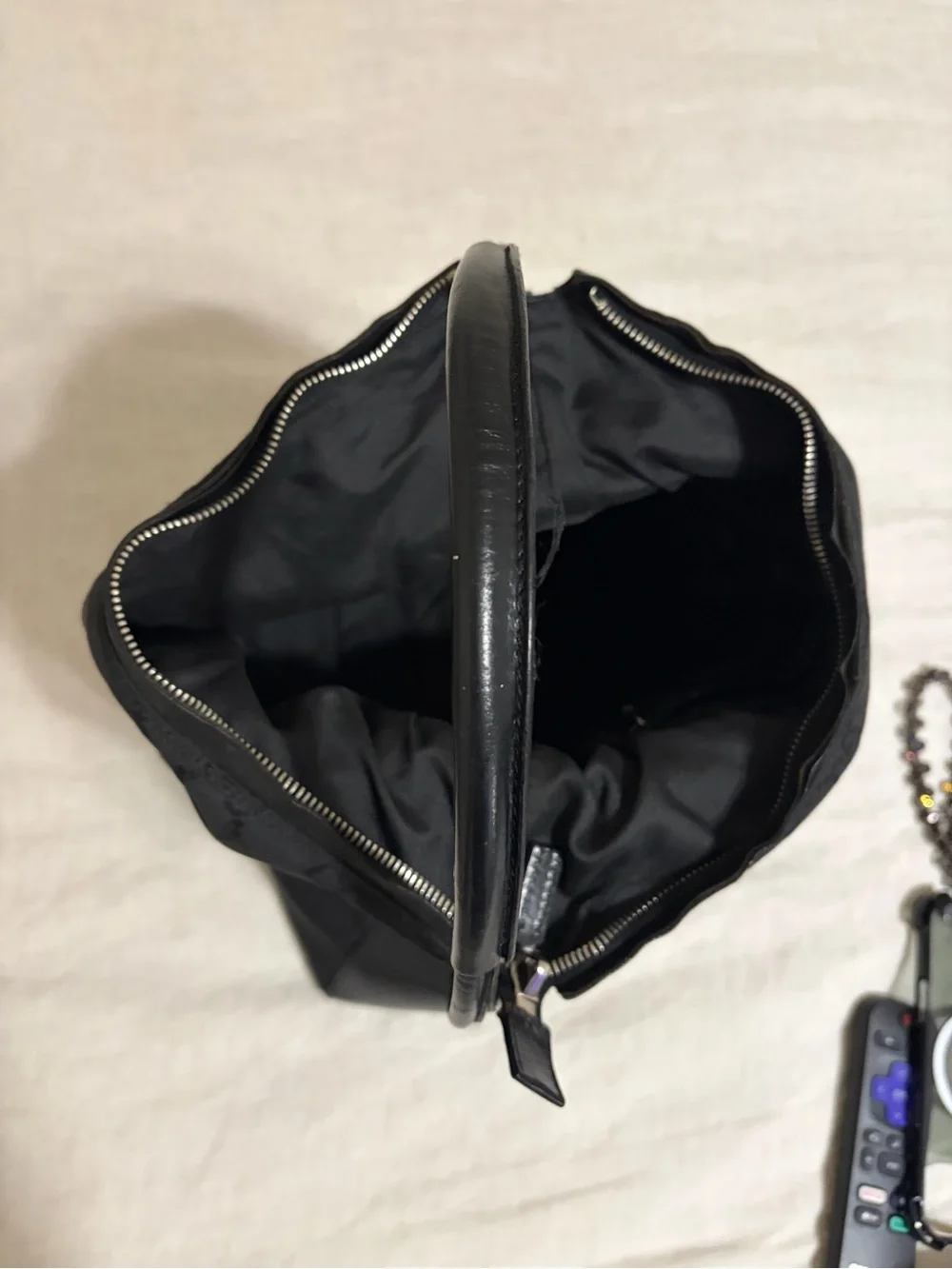 Gucci Black GG Monogram Hobo Shoulder Bag With Matching Wallet.